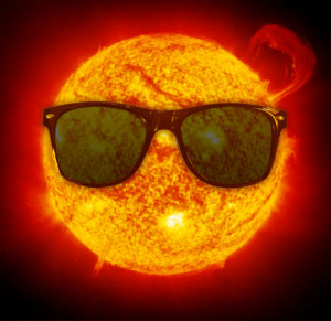 The Sun Wearing Sunglasses